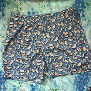 Peter Millar Seaside Collection Swim Trunks Banana Print - XXL